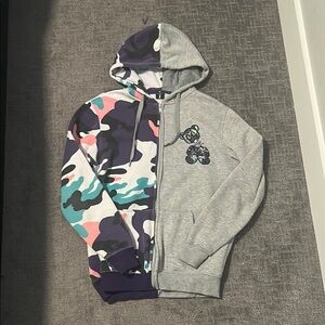 Camo Hoodie - Gray and Multicolor